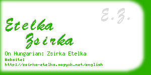 etelka zsirka business card